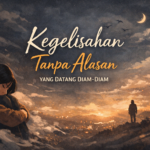 Ilustrasi kegelisahan tanpa alasan yang datang diam-diam dalam suasana senyap